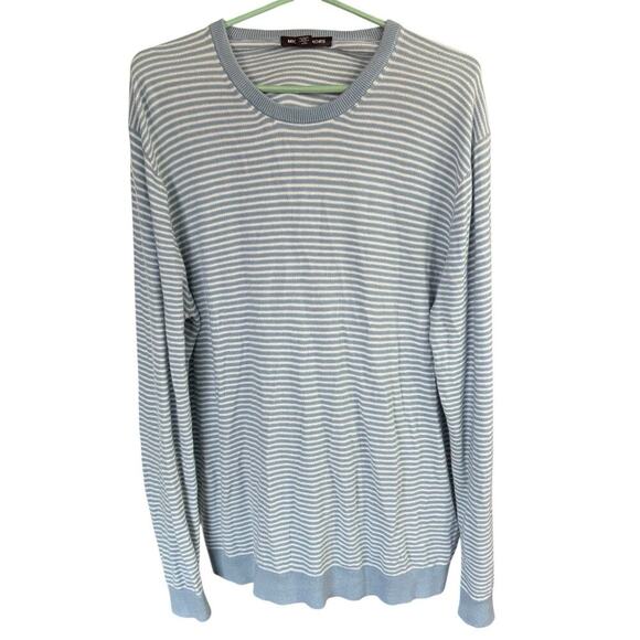 Michael Kors Thermal Blue Striped Breton XL L/S Fishermancore Coastalpreppy Prep - Picture 1 of 8